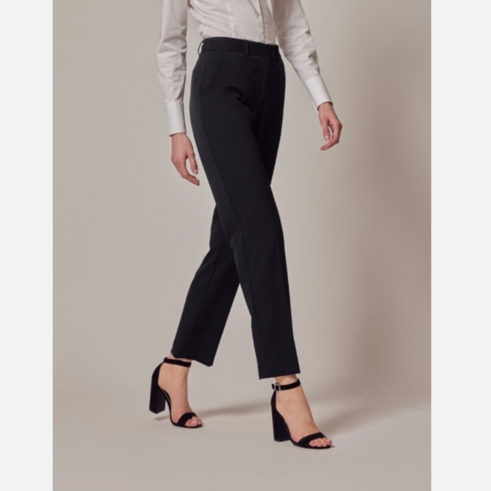 Chelsea Taylor Classic Black Trousers Women Size 10 Workwear Office Minimalist
